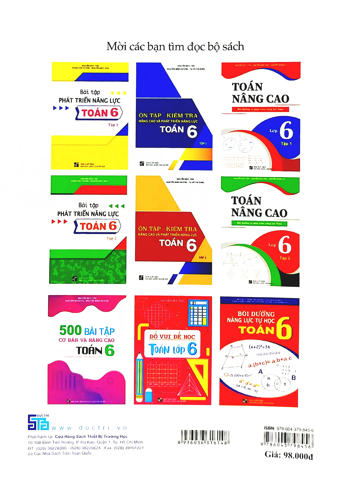 500 bài tập cơ bản và nâng cao Toán Lớp 6 (Sách này Miễn Phí Vận Chuyển) 6